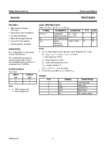 浏览型号74HC1GU04GW的Datasheet PDF文件第2页
