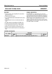 浏览型号UBA2000T的Datasheet PDF文件第2页