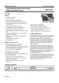 浏览型号UDA1344TS的Datasheet PDF文件第2页