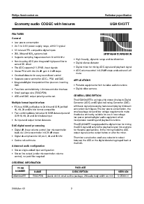 浏览型号UDA1343TT的Datasheet PDF文件第2页