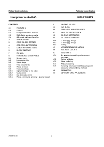 浏览型号UDA1334BTS的Datasheet PDF文件第2页