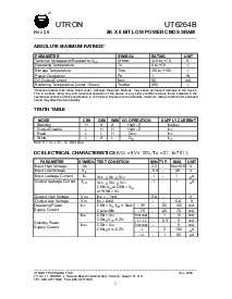 浏览型号UT6264BSC-70LL的Datasheet PDF文件第2页