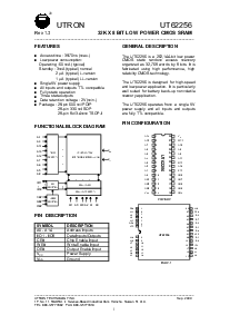 浏览型号UT62256PC-70的Datasheet PDF文件第1页