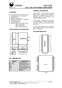 浏览型号UT61256JC-12的Datasheet PDF文件第1页