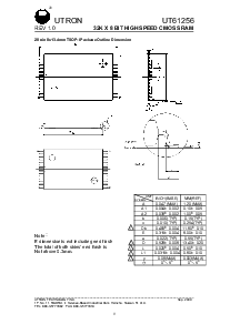 浏览型号UT61256JC-8的Datasheet PDF文件第9页