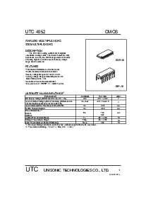 浏览型号UTC4052的Datasheet PDF文件第1页