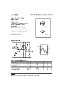 浏览型号UTC4558的Datasheet PDF文件第1页