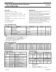 浏览型号74LV74D的Datasheet PDF文件第2页