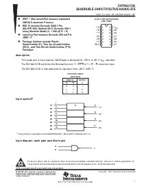 浏览型号SN74ALVC00PW的Datasheet PDF文件第1页