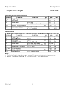 浏览型号74LVC1G08GV的Datasheet PDF文件第5页