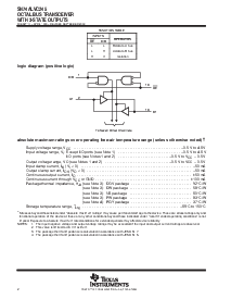 浏览型号SN74ALVC245PW的Datasheet PDF文件第2页
