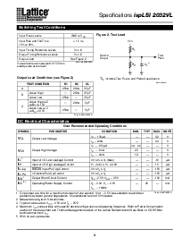 浏览型号ispLSI2032VL-180LT44的Datasheet PDF文件第4页