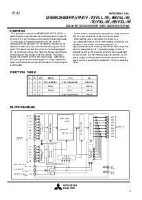 浏览型号M5M5256DVP-70VLL-W的Datasheet PDF文件第2页