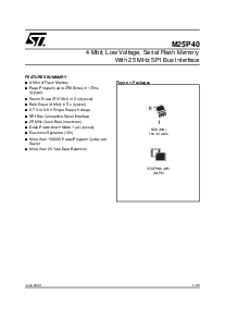 浏览型号M25P40-VMN6T的Datasheet PDF文件第1页