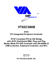 浏览型号VT82C586B的Datasheet PDF文件第1页