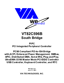 浏览型号VT82C596B的Datasheet PDF文件第1页