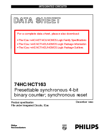 浏览型号74HCT163DB的Datasheet PDF文件第1页