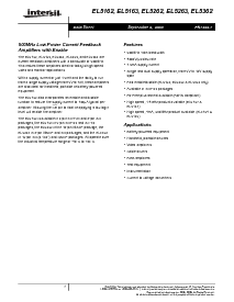 浏览型号EL5263ISZ的Datasheet PDF文件第1页