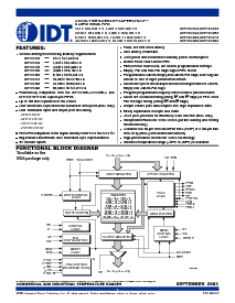 浏览型号IDT72V263L10PF的Datasheet PDF文件第1页