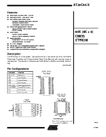 浏览型号AT28C64E-12JI的Datasheet PDF文件第1页