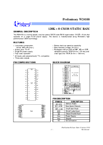 浏览型号W24100-70LL的Datasheet PDF文件第1页