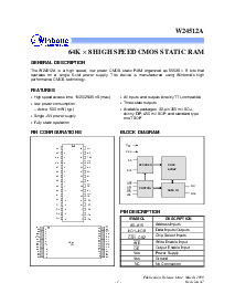 浏览型号W24512AK-15的Datasheet PDF文件第1页