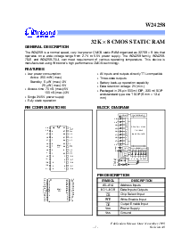 浏览型号W24258S-70LE的Datasheet PDF文件第1页