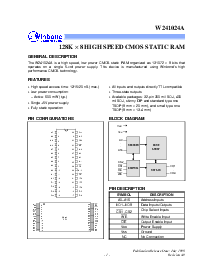 浏览型号W241024AJ-15的Datasheet PDF文件第1页