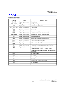 浏览型号W25P243AD-6的Datasheet PDF文件第3页