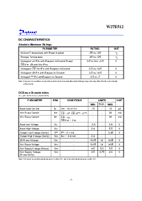 浏览型号W27E512P-70的Datasheet PDF文件第4页