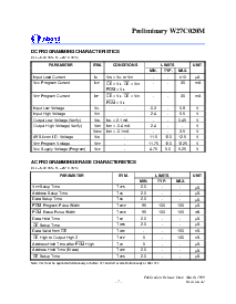 浏览型号W27C020M-70的Datasheet PDF文件第7页