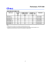 浏览型号W27C020P-70的Datasheet PDF文件第12页