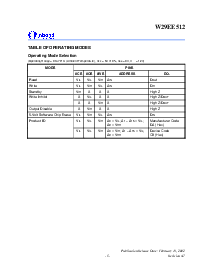 浏览型号W29EE512P-70的Datasheet PDF文件第5页