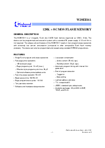 浏览型号W29EE011P-90的Datasheet PDF文件第1页