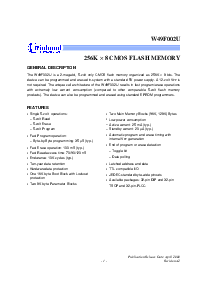 浏览型号W49F002的Datasheet PDF文件第1页