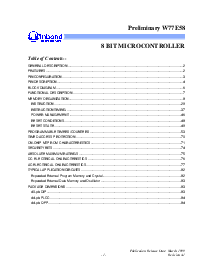 浏览型号W77E58-40的Datasheet PDF文件第1页
