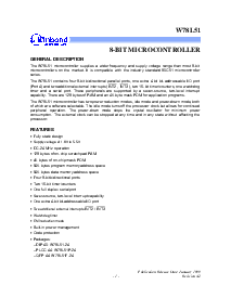 浏览型号W78L51的Datasheet PDF文件第1页
