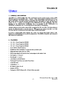 浏览型号W942508CH的Datasheet PDF文件第3页