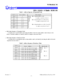 浏览型号W986416CH的Datasheet PDF文件第12页