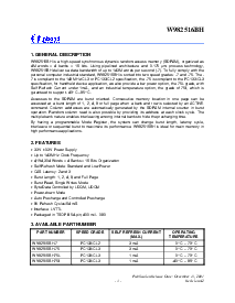 浏览型号W982516BH-7的Datasheet PDF文件第3页