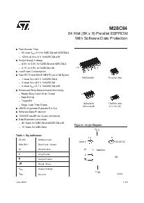 浏览型号M28C64-30WBS1T的Datasheet PDF文件第1页