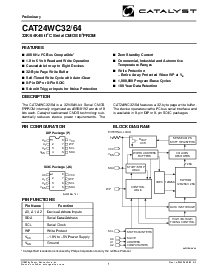 浏览型号CAT24WC64的Datasheet PDF文件第1页