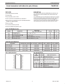 浏览型号74ABT245PWDH的Datasheet PDF文件第2页