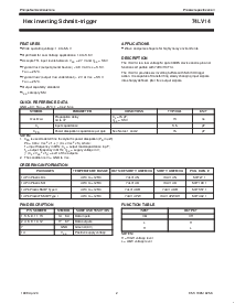 浏览型号74LV14PWDH的Datasheet PDF文件第2页