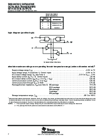 浏览型号SN74AHC245DWE4的Datasheet PDF文件第2页