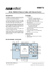 浏览型号WM8772的Datasheet PDF文件第1页