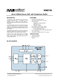 浏览型号WM8759ED的Datasheet PDF文件第1页