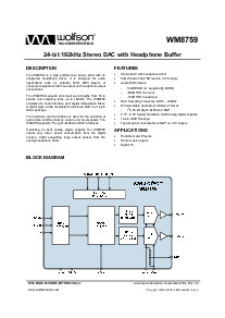 浏览型号WM8759的Datasheet PDF文件第1页