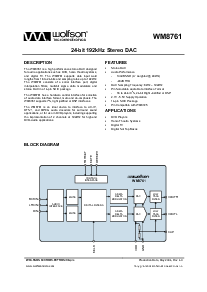 浏览型号WM8761ED的Datasheet PDF文件第1页