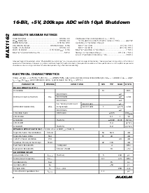 浏览型号MAX1162BCUB的Datasheet PDF文件第2页